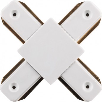 Коннектор Х-образный однофазный для шинопровода , белый, FERON LD1002