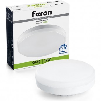 Лампа светодиодная FERON LB-456 GX53 12W 230V 4000K диммируемая Лампа светодиодная FERON LB-456 GX53 12W 230V 4000K диммируемая