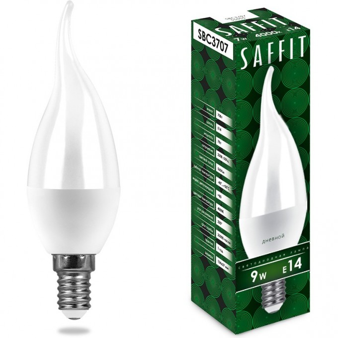 Лампа светодиодная FERON SAFFIT SBC3709 Свеча на ветру E14 9W 6400K 55173 Лампа светодиодная FERON SAFFIT SBC3709 Свеча на ветру E14 9W 6400K 55173