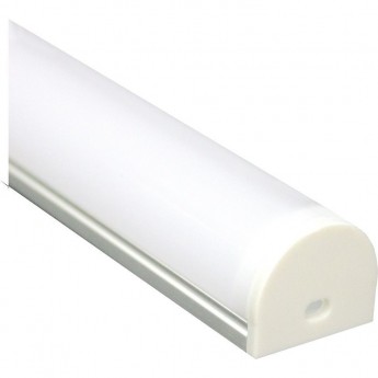 Профиль алюминиевый круглый широкий, серебро, FERON CAB283