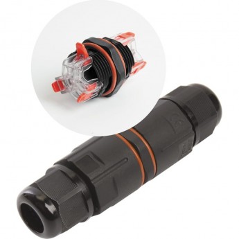 Соединитель-коннектор для проводов FERON LD533, 3-контактный, с пружинным контактом, водонепроницаемый, черный Соединитель-коннектор для проводов FERON LD533, 3-контактный, с пружинным контактом, водонепроницаемый, черный