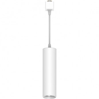 Светильник FERON AL196 трековый однофазный на шинопровод под лампу на подвесе GU10, белый Светильник FERON AL196 трековый однофазный на шинопровод под лампу на подвесе GU10, белый