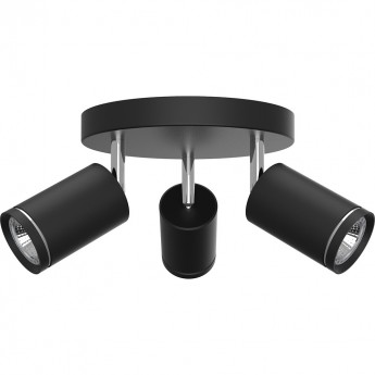 Светильник FERON ML203-1 настенно-потолочный под лампу GU10, черный Светильник FERON ML203-1 настенно-потолочный под лампу GU10, черный