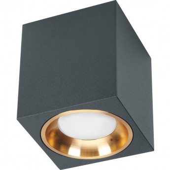 Светильник потолочный FERON ML1754 MR16 GU10 35W 230V, черный, золото Светильник потолочный FERON ML1754 MR16 GU10 35W 230V, черный, золото