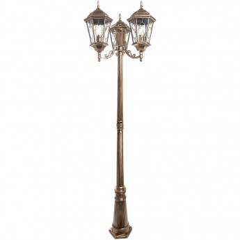 Светильник садово-парковый FERON PL158 шестигранный столб 3*60W E27 230V, черное золото Светильник садово-парковый FERON PL158 шестигранный столб 3*60W E27 230V, черное золото