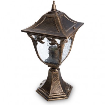Светильник садово-парковый FERON PL4074 четырехгранный на постамент 60W E27 230V, черное золото Светильник садово-парковый FERON PL4074 четырехгранный на постамент 60W E27 230V, черное золото