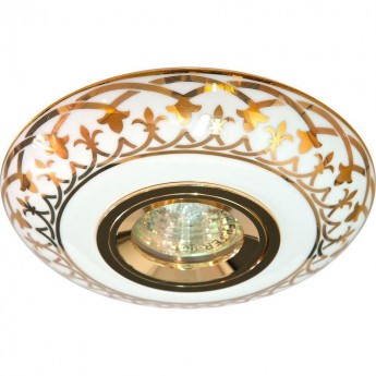 Светильник встраиваемый FERON C2626 потолочный MR16 G5.3 бело-золотистый 28353 Светильник встраиваемый FERON C2626 потолочный MR16 G5.3 бело-золотистый 28353