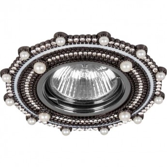 Светильник встраиваемый FERON CD2051 потолочный MR16 G5.3 черный-хром 28625 Светильник встраиваемый FERON CD2051 потолочный MR16 G5.3 черный-хром 28625