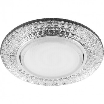 Светильник встраиваемый с белой LED подсветкой FERON CD4020 потолочный GX53 без лампы прозрачный 41293 Светильник встраиваемый с белой LED подсветкой FERON CD4020 потолочный GX53 без лампы прозрачный 41293