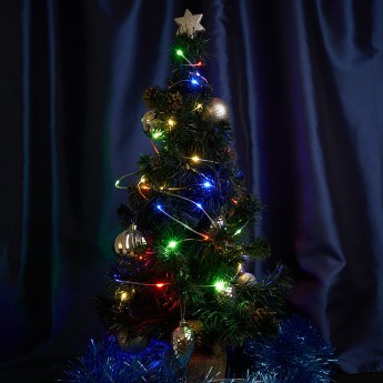 Светодиодная гирлянда FERON CL579 РОСА линейная 220V мультиколор c питанием от сети Светодиодная гирлянда FERON CL579 РОСА линейная 220V мультиколор c питанием от сети