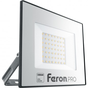 Светодиодный прожектор FERON PRO LL-1000 IP65 50W 6400K черный Светодиодный прожектор FERON PRO LL-1000 IP65 50W 6400K черный